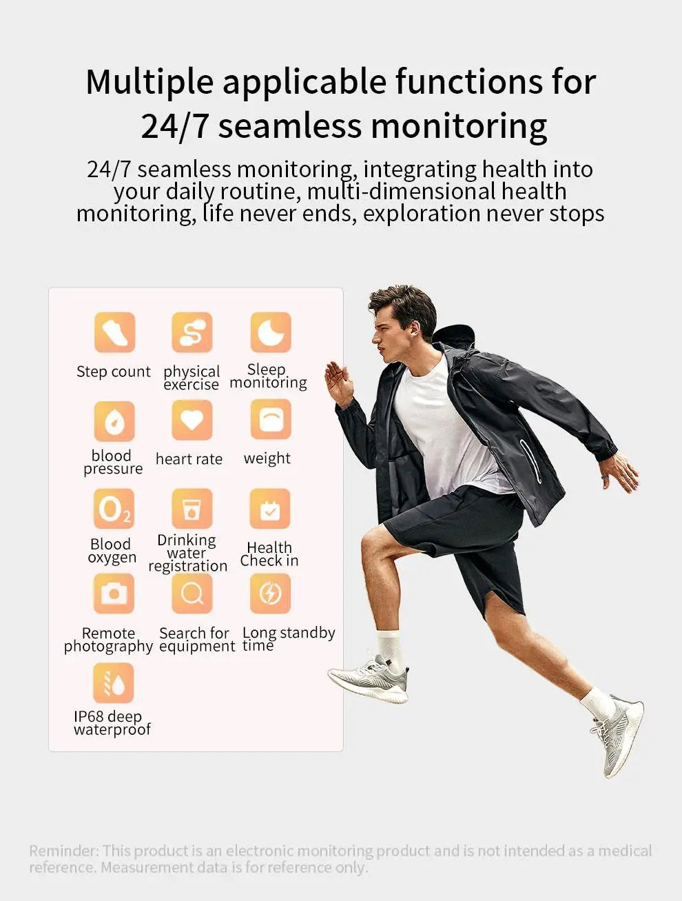2024 Novo Anel Inteligente Monitoramento de Pressão Arterial Saúde do Sono IP68 À Prova D 'Água Exercício de Monitoramento Cuidados Remotos.