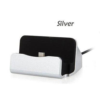 Suporte de Carregamento USB Tipo C e Micro para iPhone-Samsung