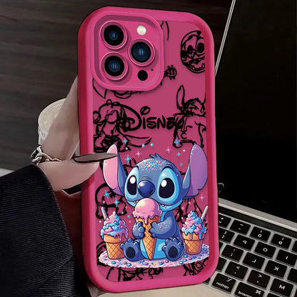 Capa da Disney Stitch: Capa de Silicone Macia para Xiaomi Redmi Note 13, 12, 11 Pro Plus 4G/5G, 12S, 11S, 10S, 10, 9, 9S, 8, 12C, 13C e A3