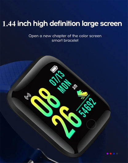 Multifunctional Smart Watch D13 para Homens, Mulheres e Crianças - Lembretes de Mensagens, Controle de Música, Rastreador Esportivo, Monitor de Passos e Calorias, Alarme, 116Plus