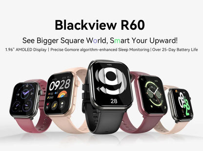 [Lançamento Mundial] Smartwatch Blackview R60 1.96'' AMOLED