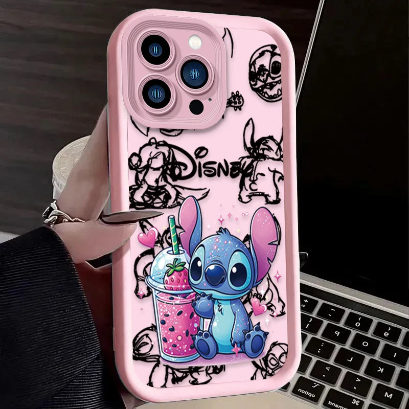 Capa da Disney Stitch: Capa de Silicone Macia para Xiaomi Redmi Note 13, 12, 11 Pro Plus 4G/5G, 12S, 11S, 10S, 10, 9, 9S, 8, 12C, 13C e A3