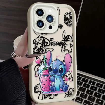 Capa da Disney Stitch: Capa de Silicone Macia para Xiaomi Redmi Note 13, 12, 11 Pro Plus 4G/5G, 12S, 11S, 10S, 10, 9, 9S, 8, 12C, 13C e A3