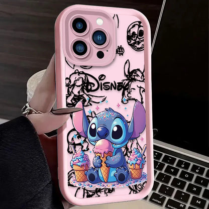 Capa da Disney Stitch: Capa de Silicone Macia para Xiaomi Redmi Note 13, 12, 11 Pro Plus 4G/5G, 12S, 11S, 10S, 10, 9, 9S, 8, 12C, 13C e A3