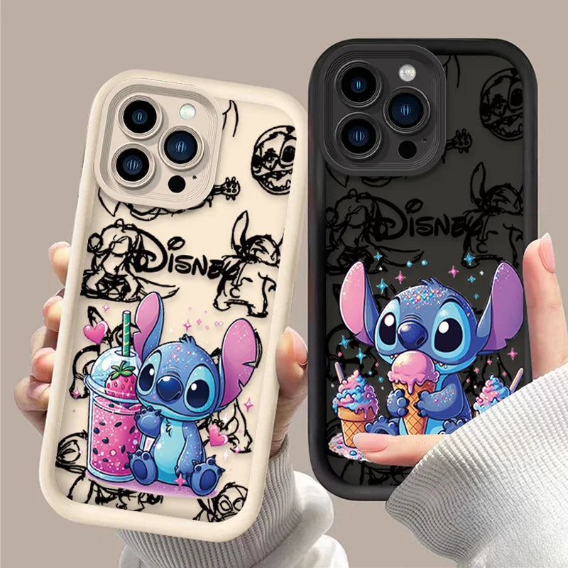 Capa da Disney Stitch: Capa de Silicone Macia para Xiaomi Redmi Note 13, 12, 11 Pro Plus 4G/5G, 12S, 11S, 10S, 10, 9, 9S, 8, 12C, 13C e A3