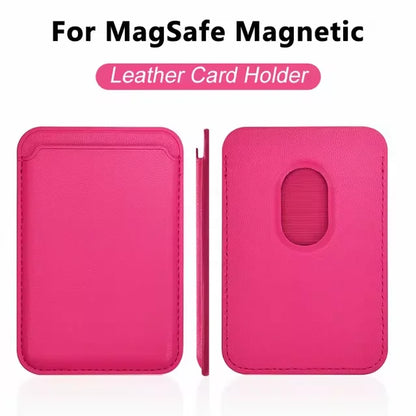 Porta Cartões Magnético de Couro Magsafe para iPhone, Porta Cartões Apple para Modelos 13, 12, 16, 14 Pro Max, 15 Pro y S24