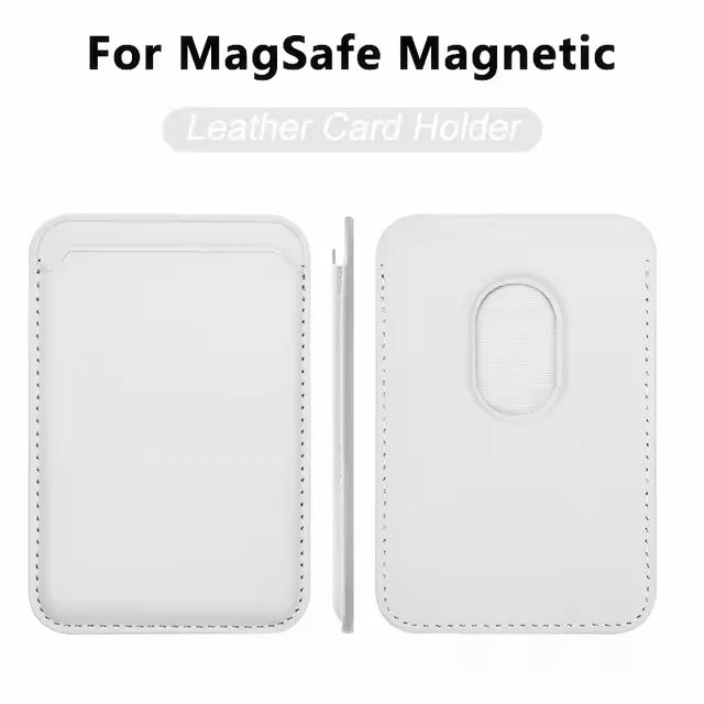 Porta Cartões Magnético de Couro Magsafe para iPhone, Porta Cartões Apple para Modelos 13, 12, 16, 14 Pro Max, 15 Pro y S24