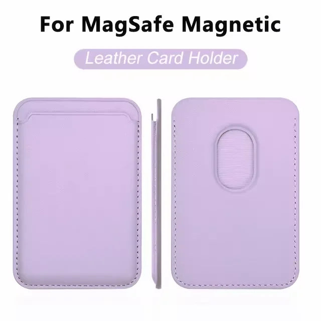 Porta Cartões Magnético de Couro Magsafe para iPhone, Porta Cartões Apple para Modelos 13, 12, 16, 14 Pro Max, 15 Pro y S24