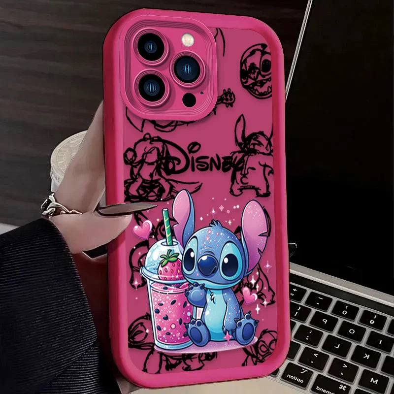 Capa da Disney Stitch: Capa de Silicone Macia para Xiaomi Redmi Note 13, 12, 11 Pro Plus 4G/5G, 12S, 11S, 10S, 10, 9, 9S, 8, 12C, 13C e A3