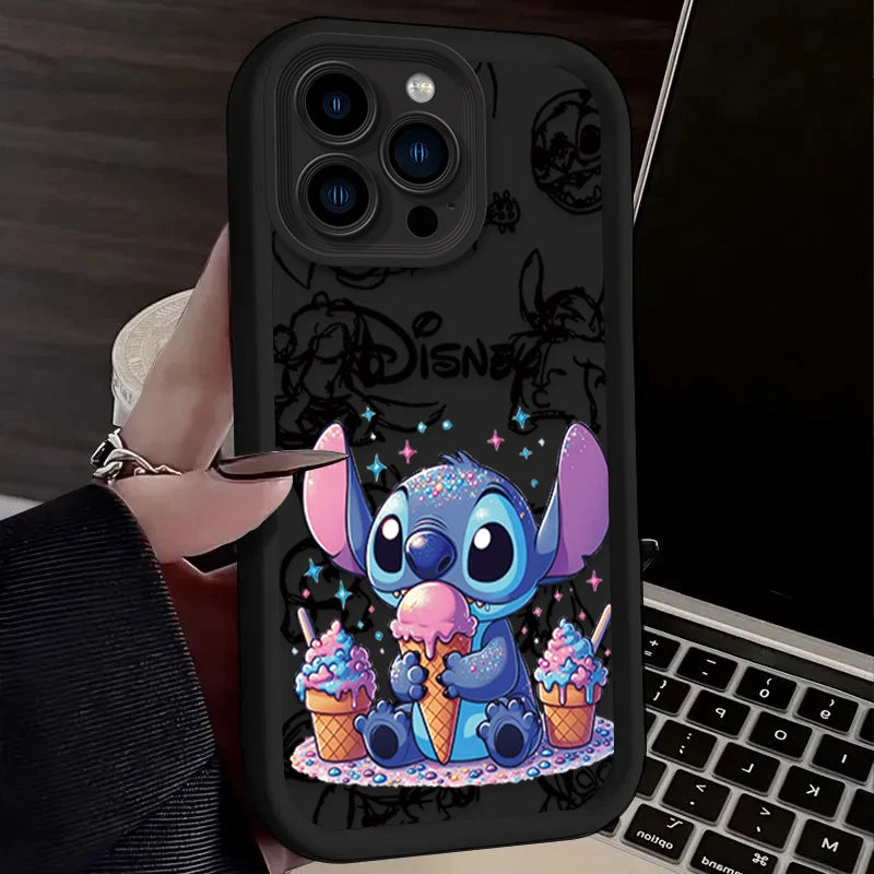 Capa da Disney Stitch: Capa de Silicone Macia para Xiaomi Redmi Note 13, 12, 11 Pro Plus 4G/5G, 12S, 11S, 10S, 10, 9, 9S, 8, 12C, 13C e A3