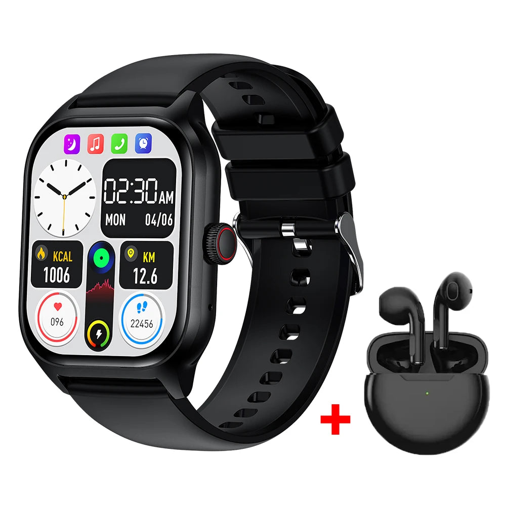 LEMF0 LT10 Smartwatch 2024 - Relógio Inteligente Android com Chamadas Bluetooth, Discagem por Toque, Música, Fitness Tracker e Monitoramento de Atividades Esportivas