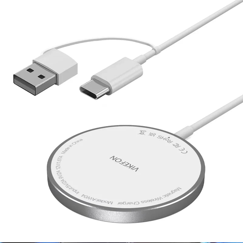 Carregador Sem Fio Magnético de 100W USB + Tipo C para MagSafe - Iphone -