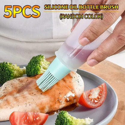 Escova de silicone com recipiente para cozinha