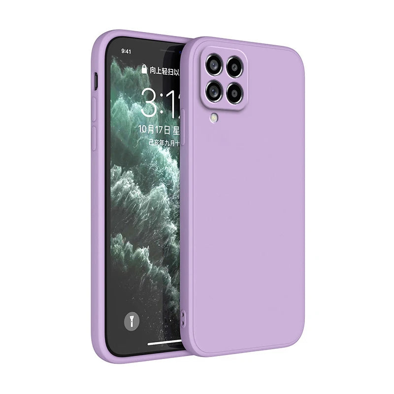 Capa Original para Samsung A12, M12, A22, M22, A32, A42, A52, A72 5G - Capa Protetora de Silicone Matte com Proteção para Câmera