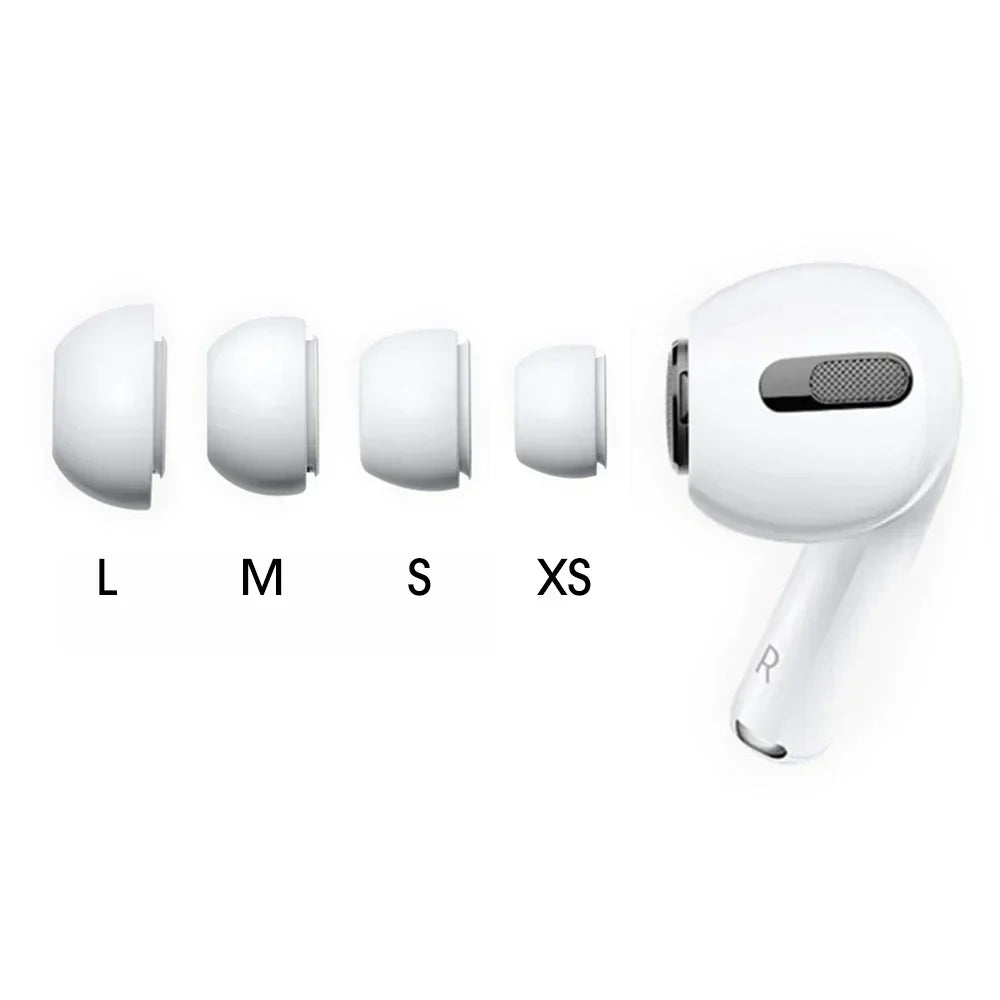 Replacement Eartips For AirPods Pro 1st 2nd Ear Tips Buds Silicone Rubber Eartips Earbuds Cap Gel Accessories XS/S/M/L White.