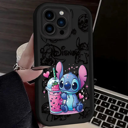 Capa da Disney Stitch: Capa de Silicone Macia para Xiaomi Redmi Note 13, 12, 11 Pro Plus 4G/5G, 12S, 11S, 10S, 10, 9, 9S, 8, 12C, 13C e A3